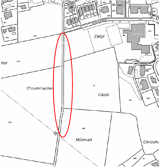 gesperrtes Teilstück Chäsistutz